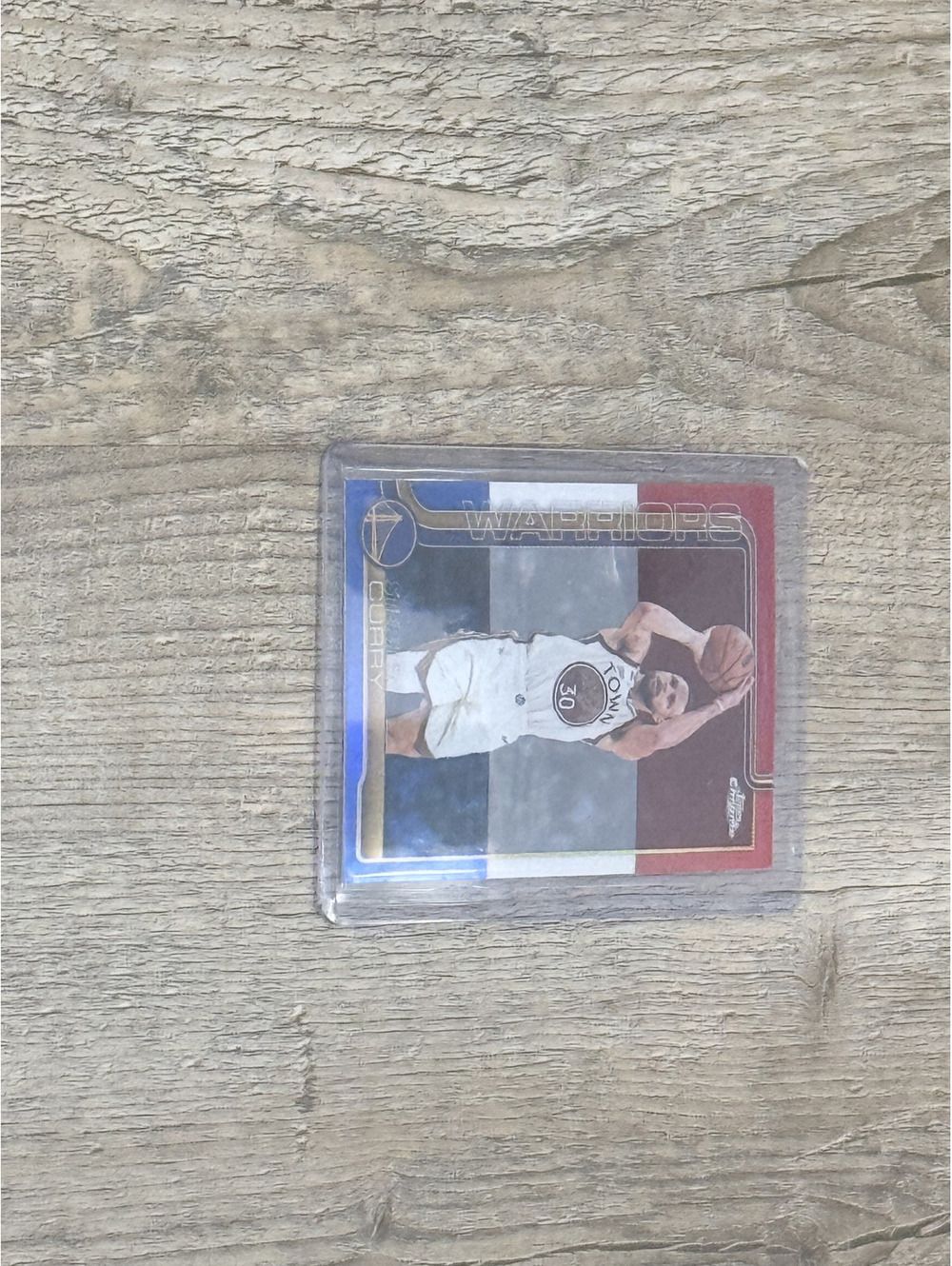 2025-26 Topps Chrome Update Stephen Curry Red, White & Blue Refractor #14 GSW